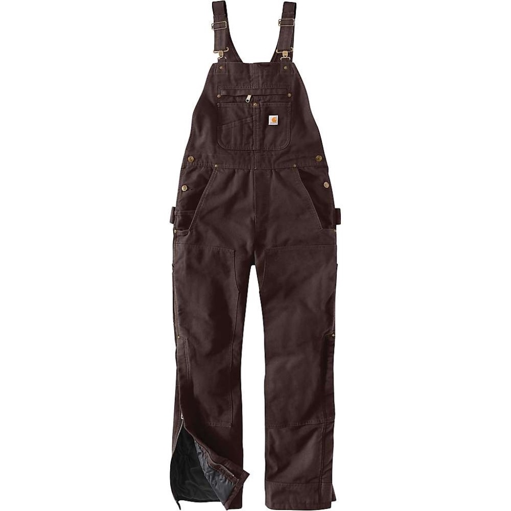 Women’s Carhartt Insulated Duck Bib Overalls SM Dark Brown